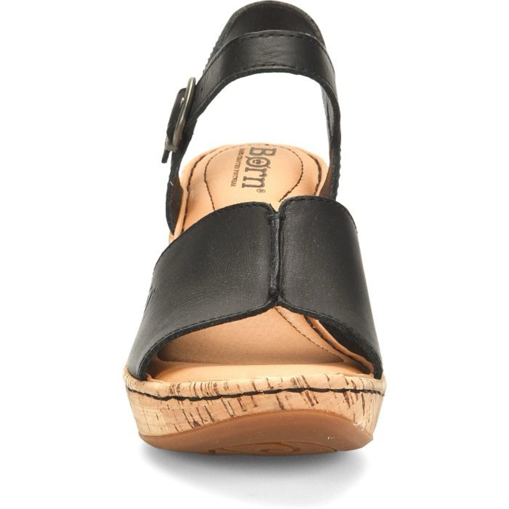Born AGNIO  Women's Black Wedge  Size 8